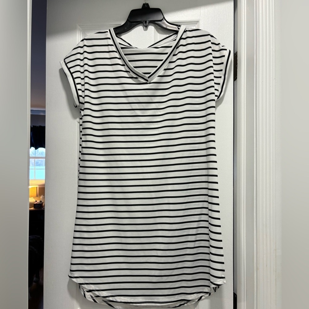 SHEIN striped t-shirt dress, size extra large